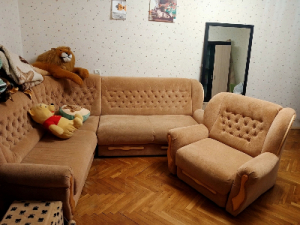 Кутовий диван та розкладне крісло- гарнітур
