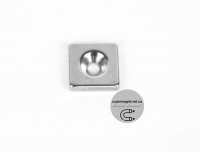 Магніт під потай 12x12x3mm 7/3 х 1 отвір
