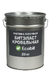 Мастика бітумна БІТЕЛАСТ - ПОКРIВЕЛЬНИЙ Ecobit вiдро 20 кг