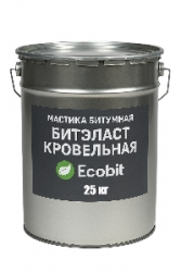 Мастика битумная ведро 25,0 кг БИТЭЛАСТ - КРОВЕЛЬНЫЙ Ecobit