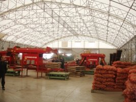 Ангары для хранения картофеля под ключ в Украине, овощехранилища.