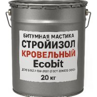 Бітумна мастика СтройIзол Покрiвельний EКОБIТ  20 кг