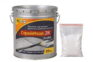 Битумно - каучуковая  мастика ведро 3,0 кг СтройИзол 2К ЭКОБИТ