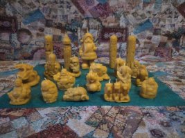 Фигурные свечи из натурального воска