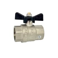 Кран кульовий Тефикс муфтовий ВР для води та газу, метелик, PN40