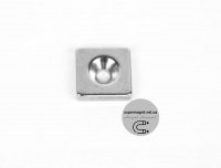 Магніт під потай 12x12x3mm 7/3 х 1 отвір