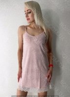 Нічна сорочка на тонкій бретелі "Peachy Pearl" (арт. LDK 112/61/01)