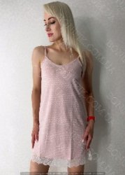 Нічна сорочка на тонкій бретелі "Peachy Pearl" (арт. LDK 112/61/01)