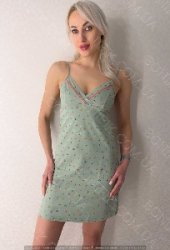 Нічна сорочка на тонких бретелях "Green Meadow" (арт. LDK 118/18/03)