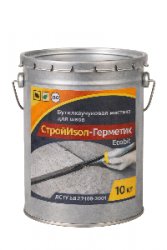 СтройИзол-Герметик ЭКОБИТ ведро 10 кг бутилкаучуковая мастика для шво