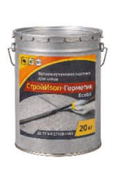 СтройИзол-Герметик ЭКОБИТ ведро 20 кг бутилкаучуковая мастика для шво