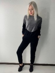 Велюровий жіночий костюм "Onyx" (арт. LOV 006/001)