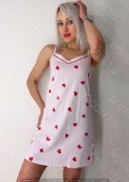 Жіноча нічна сорочка на тонкій бретелі "Loveu" (арт. LDK 112/67/02)