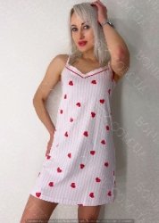 Жіноча нічна сорочка на тонкій бретелі "Loveu" (арт. LDK 112/67/02)