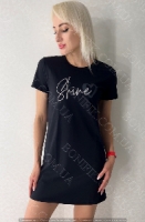 Жіноча чорна сукня із бавовни "Shine" (16002) (арт. 1761)