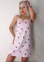 Жіноча нічна сорочка на тонкій бретелі "Loveu" (арт. LDK 112/67/02)