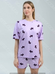 Жіноча піжама з собачками "Lavender Puppies" (12062) (арт. 1407)