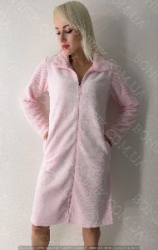Жіночий рожевий халат із велсофту "Assorty" (90020) (арт. 1634)