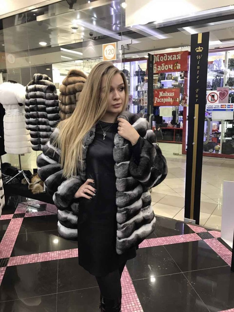 короткая шуба из шиншиллы в Киеве